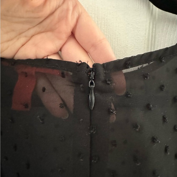 Chelsea & Violet black sheer babydoll top - sz XL - Picture 4 of 6